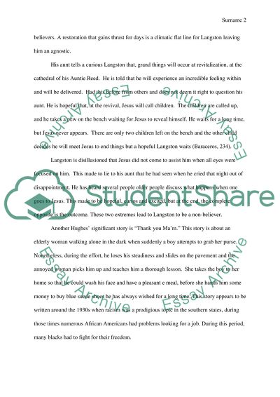 The Life of Langston Hughes and his use of Religion, Rite of Passage, and Family in his short stories