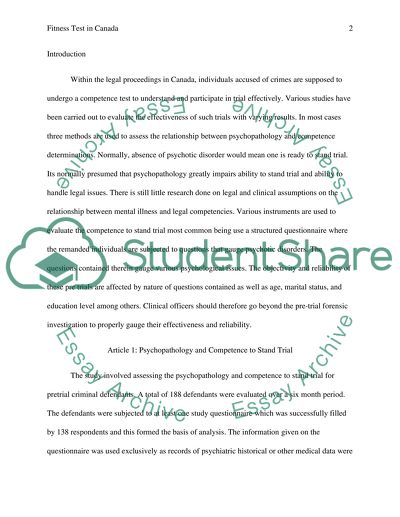 Assessing the Effectiveness and Reliability of the Fitness Tests in Canada