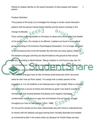 Social Interaction with Lesbians