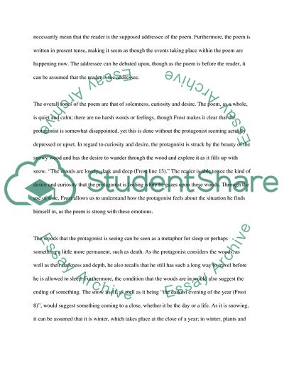 Stopping by Woods on a Snowy Evening