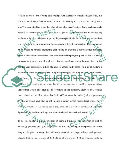 Marketing Ethics and Regulation