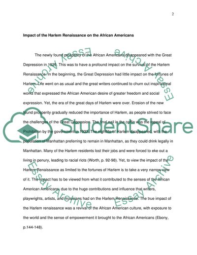 Impact of The Harlem Renaissance on America