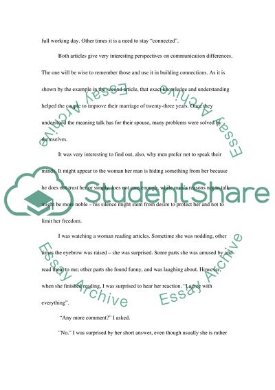 Conflict with man and women