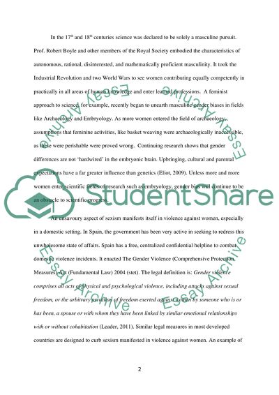 Gender Bias and Sexism