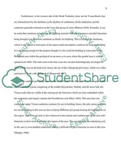 Geological history of Western side of North Yorkshire