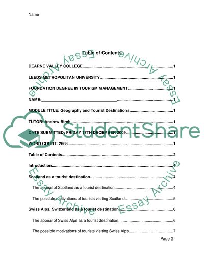 Geography and Tourist Destinations in the UK