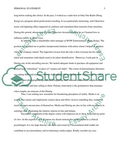 Personal Statement - Edit and Improve