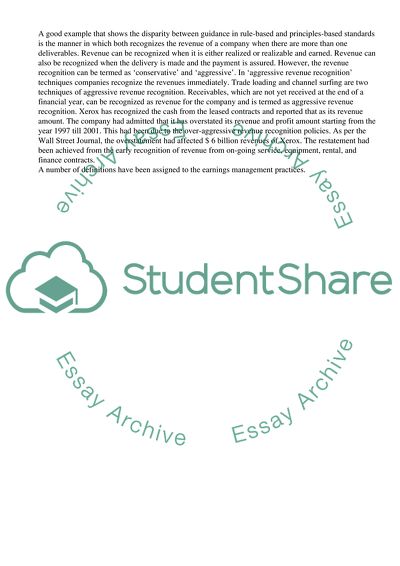 Revenue Recognition & Earnings Management