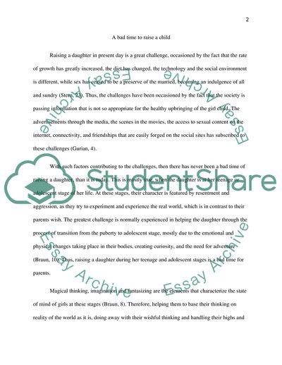 A Bad Time to Raise a Daughter