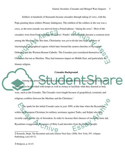 Internal weaknesses that impacted the Islamic Societies during the Crudades and Mongol Wars