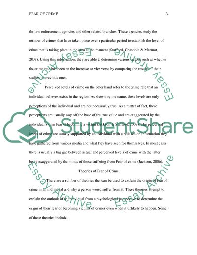 Fear of Crime, Psychology of Misdeed