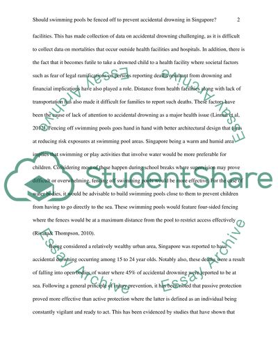 Should Swimming Pools Be Fenced Off To Prevent Accidental Drowning In Singapore