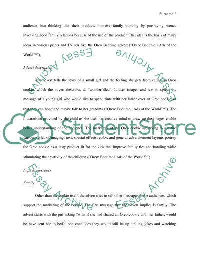 Oreo Bedtime Advert Analysis