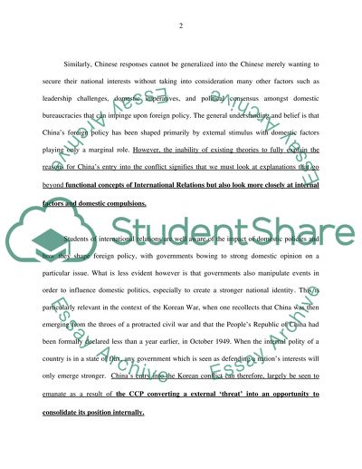 The Chinese Decision to Enter the Korean War