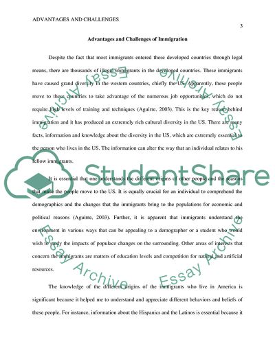 Advantages and Challenges of Immigration