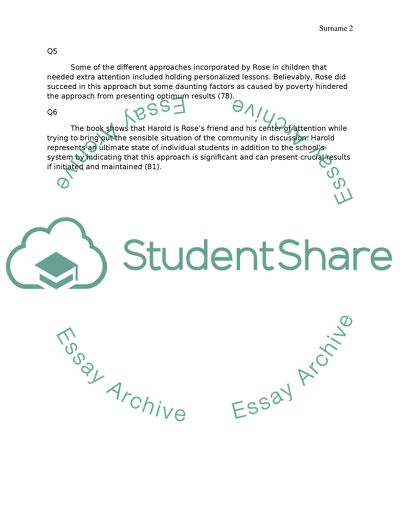 Answer questions after read the one chapter