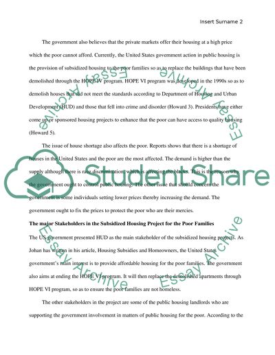 Public Housing in the USA