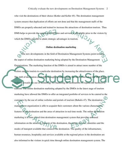 Destination Tourism as a Flourishing Industry