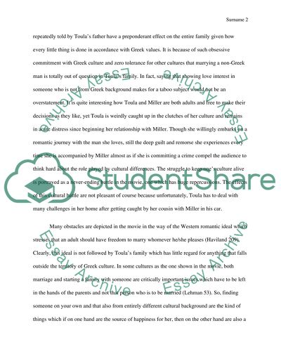 Analyzing My Big Fat Greek Wedding Movie