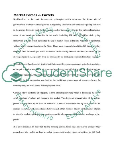 Oil Market Failure n the Middle East Region