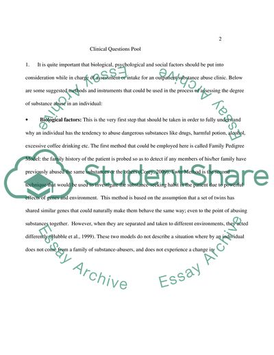 Clinical Questions Pool