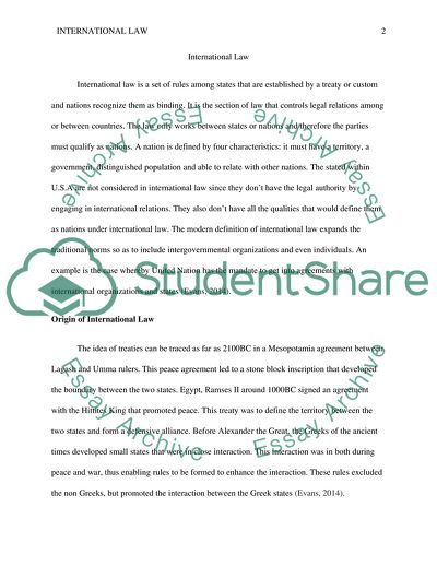 Development of the International Law