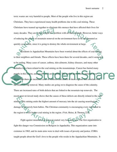 Mountain Top Removal and Christianity