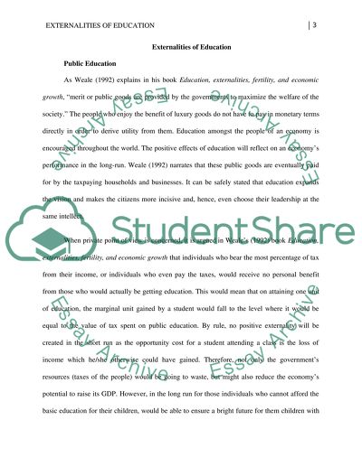 Externalities of Education