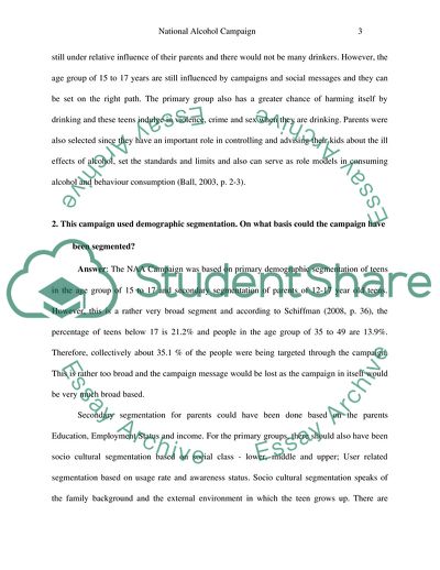 Marketing: National Alcohol Campaign