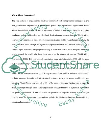 Organisational Challenge in Multinational Management