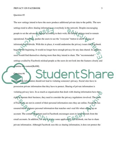 Your Privacy on Facebook