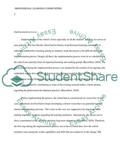 Professional Learning Communities