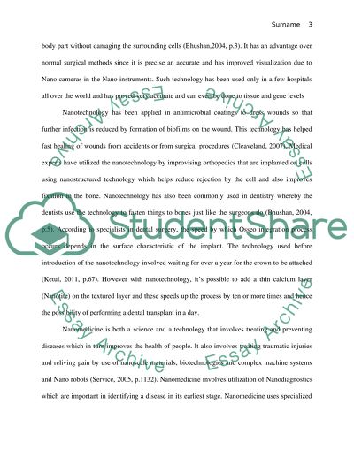 The Current Applications of Nanotechnology in Medicine