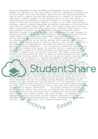 Marketing Management Project wk4