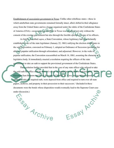 Texas v White Case of 1869