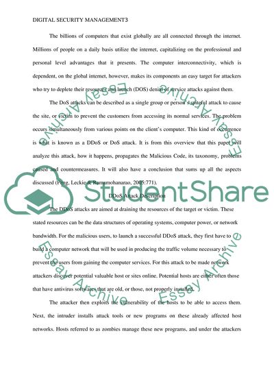 Denial of Service Attacks