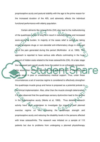 Uncertainty in the knee impairment assessment