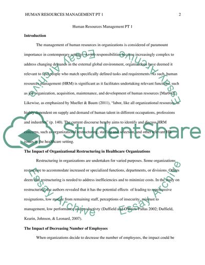 Human Resource Management PT 1