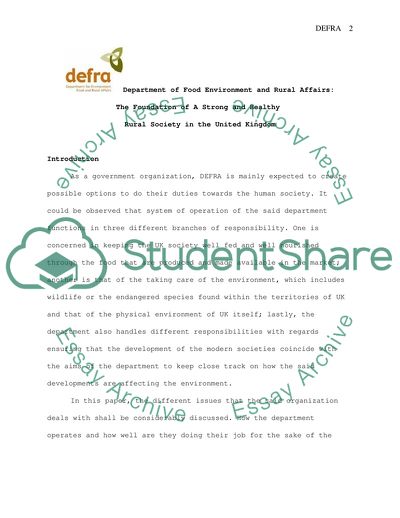 The Foundation of a Strong and Healthy Rural Society in the UK