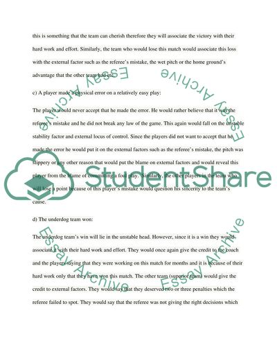 Psychology of Sport and Different Cases