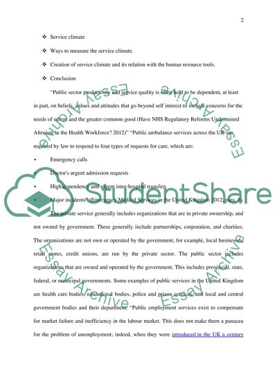 Improvement of the Quality of Service in a Hospital