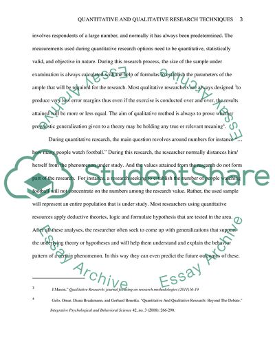 Qualitative and Quantitative Research Techniques