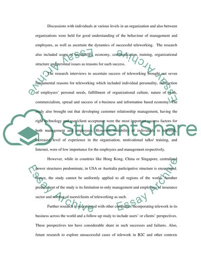 Evolution of Telecommuting