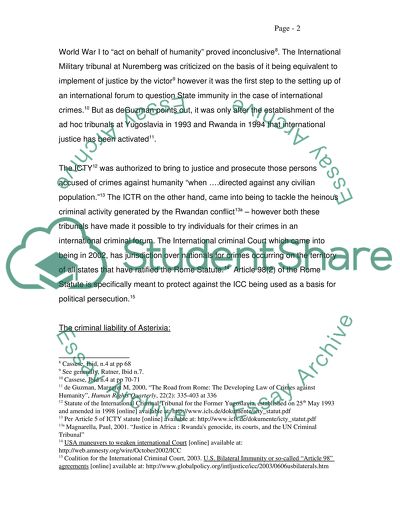 The Criminal Liability of Asterixia