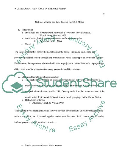 Women and their race in USA Media