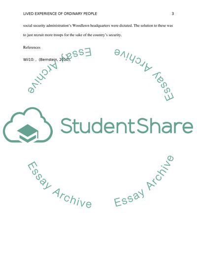 The Lived Experience of Ordinary People