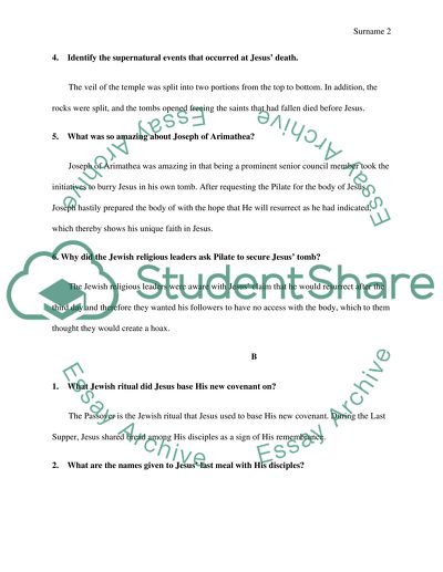 The life and teachings of jesus