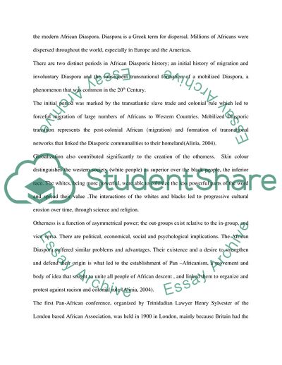 Black Otherness and African Diaspora