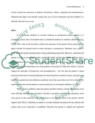 Covert Medication & Deprivation of Liberty Safeguard