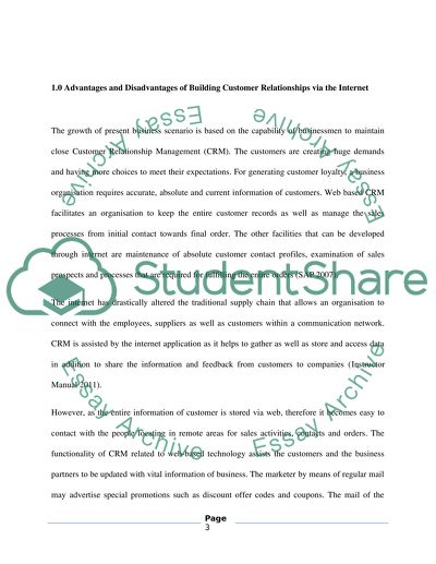 Building Customer Relationships via the Internet